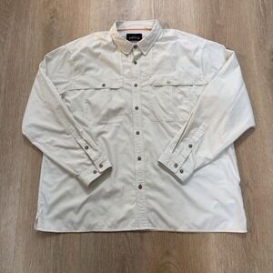 Orvis Trout Bum Fishing Shirt Outdoor Vented Nylon Long Sleeve Men's Size XXL